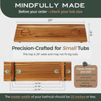 Teak Bathtub Tray for Tub 29” | Bath Tub Tray Wood for Small Tubs, Bath Tray - Image 2