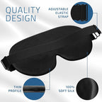 Silk Sleep Eye Mask for Men Women, Comfortable Super Soft Eye Mask - Image 3