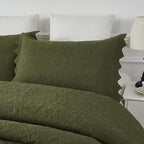 Brandream Queen Size Quilt Set Cotton Green Quilts Luxury Farmhouse Bedding Set - Image 6