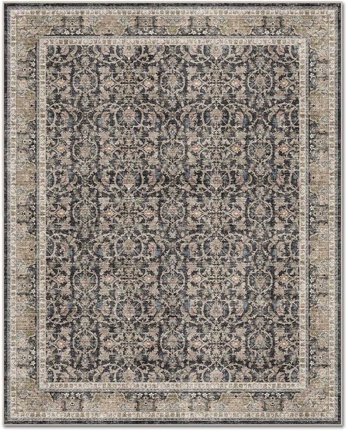 Washable 2x3 Entryway Rug, Boho Non-Slip Door Mat Vintage Distress Small Rugs - Image 8
