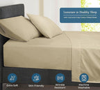 Royale Linens 400 Thread Count 100% American Grown Cotton Fitted Sheet Queen - Image 3