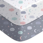 Yoofoss Baby Crib Sheets for Boys Girls, Fitted Crib Sheet 2 Pack for Standard by YOOFOSS