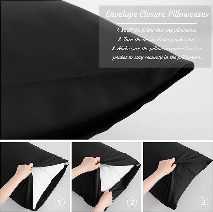 NTBAY Standard Pillow Cases Set of 2, 2 Pack Brushed Microfiber 20x26 Pillow - Image 4
