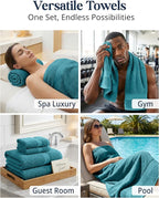 LANE LINEN Luxury Cotton Bath Towel Set of 16 - Image 7