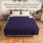 Electric Heated Blanket Queen Size 84"x90", Soft Flannel - Image 7