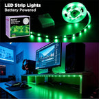 BestLuz Battery Powered LED Strip Lights 2X 3.33ft Flexible Green Light Strip - Image 2