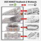 Spa Headbands for Women with Wristband Set: Facial Makeup Headbands for Girls & - Image 5