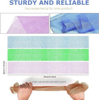 UJFQBH 3 Pieces African exfoliating net African Net Long Net Bath Sponge - Image 3