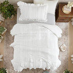 WONGS BEDDING Comforter Full Size, Soft Seersucker Textured Bedding Set Full - Image 6