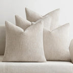MIULEE Pack of 4 Couch Throw Pillow Covers 18x18 Inch Cream Soft Decorative by MIULEE