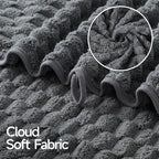 REDKISS 4 Pack Charcoal Gray Microfiber Bath Towels - Image 7