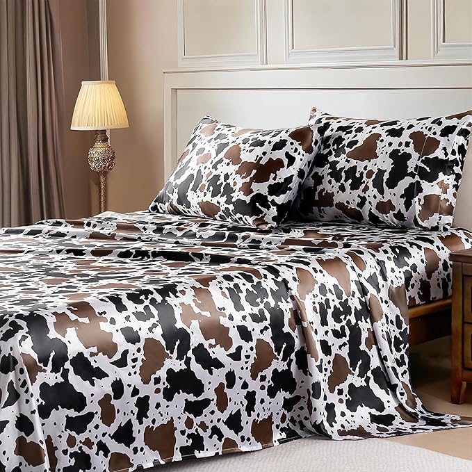 MR&HM Satin Sheets with Elastic Corner Straps, Twin XL Size 3-Piece Silky by MRHM