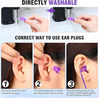 Tondiamo 200 Pairs Ear Plugs Reusable Silicone Earplugs - Image 5
