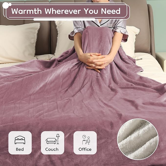 LaffyLo Electric Heated Blanket Full Size 72 x 84, Fast Heating Blanket - Image 8