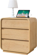 Modern Nightstand, 3 Drawers Dresser Side Table, Large End Table Night Stand by StandifurnoFurniture