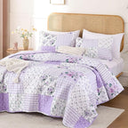 YIKUSH Quilt Sets Twin Size Floral Quilt Set 2 Pieces Bedding Set Bedspreads - Image 4