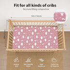 Baby Crib Sheets Girl, 3 Pack Toddler Bed Sheets Fit - Image 3