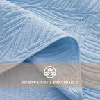 Exclusivo Mezcla Twin Quilt Bedding Set, Lightweight Sky Blue Quilts Twin Size - Image 5