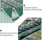 WONGS BEDDING Boho Quilt Full Size, Lightweight Microfiber Bed Decor Bedspread - Image 5