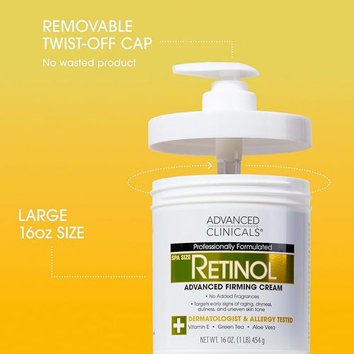 Advanced Clinicals Retinol Body Cream + Hyaluronic Acid Moisturizer 2pc - Image 2