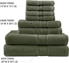 Madison Park 800GSM Bathroom Towel Set of 8 100% Cotton Bath Towel Set - Image 4