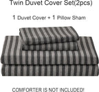 PURE ERA Jersey Knit Duvet Cover Set 100% T-Shirt Heather Cotton Super Soft - Image 7