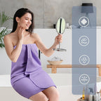 POLYTE 430 GSM Microfiber Quick Dry Lint Free Oversize Bath Towel Set, 6 Piece - Image 6