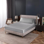 Homiest Light Grey Satin Fitted Sheet King Size, Deep Pocket, Luxury & Ultra - Image 8