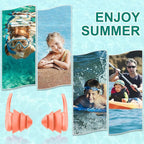 Kids Swimming Ear Plugs, 3 Pairs Waterproof Reusable Silicone Child Swim - Image 6