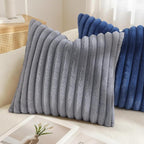 decorUhome Cozy Faux Fur Throw Pillow Covers 12x20 Set of 2 Decorative Soft - Image 9