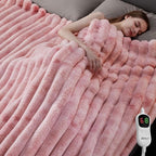 Heated Throw Blanket, Faux Fur Cozy Heating Blanket - Image 6