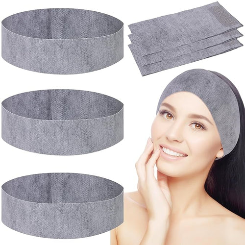 128 Pieces Disposable Spa Facial Headbands Stretch Non-Woven Facial Headband by PINKXHY