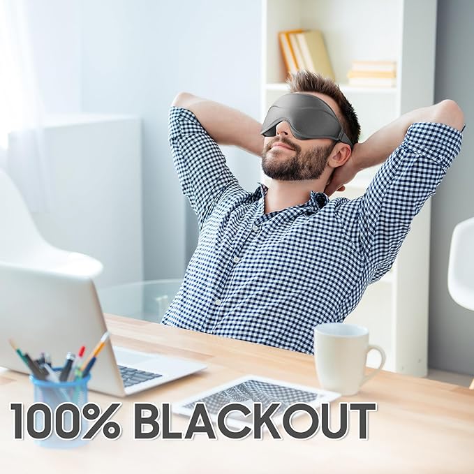 Sleep Mask - Total Blackout 3D Sleeping Mask, Super Lightweight & Silky Soft - Image 2
