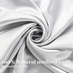MANSPHIL Gray Queen 6A Mulberry Silk Pillowcase - Image 4