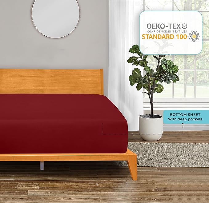 ROYALE LINENS 300 Thread Count 100% Long Staple Combed Cotton Fitted Sheet King - Image 8