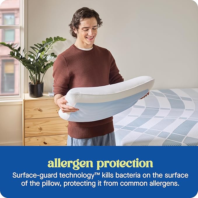 Sealy Dreamlife Standard Size Memory Foam Cooling Pillow - Image 7
