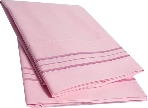 2 Pack Pillow Case Set 1800 Series Fine Brushed Microfiber Pillowcases by SweetHomeCollection