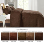 Exclusivo Mezcla King Quilt Set- Brown Quilts Bedding Set - Image 3