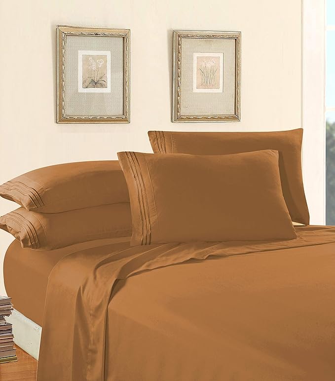 Elegant Comfort Luxury 1500 Premium Hotel Quality Microfiber 4-Piece Sheet Set - Image 3
