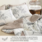 LEMIROE Floral Cotton Comforter King Size 3Pcs - Image 3