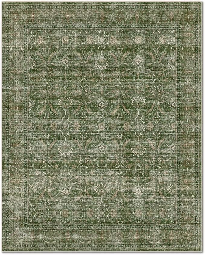 Washable 2x3 Entryway Rug, Boho Non-Slip Door Mat Vintage Distress Small Rugs - Image 8