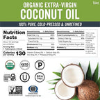 Viva Naturals Organic Coconut Oil, 16 fl oz – Unrefined, Cold-Pressed Extra - Image 2