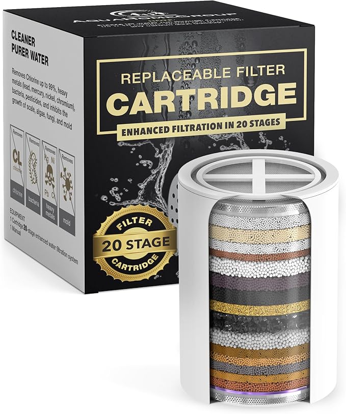 AquaHomeGroup 20 Stage Shower Filter Replacement Cartridge by Aquahomegroup