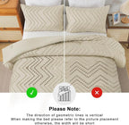Andency Light Khaki California King Comforter Set, Boho Cal King Soft Warm - Image 4