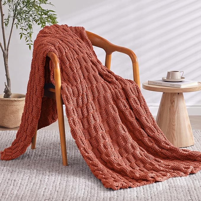 Knitted Weighted Blanket Adult, No Beads Heavy Blanket 60” x 80'' 17lbs - Image 2