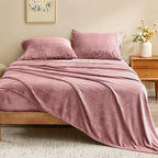 BEDELITE Flannel Sheets King Size Dusty Pink - Image 2