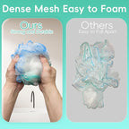 Loofah 4 Pack 75g Extra Large Loofa Set Soft Bath Sponge Thick Body Wash Puffs - Image 4