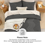 Andency Dark Grey Comforter Set King Size, Boho Soft Warm Tufted Bedding - Image 5