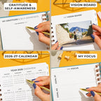 Clever Fox Dated Planner with Tabs 2026 – Weekly & Monthly Spiral Planner with - Image 6