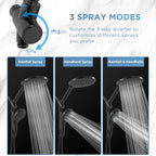 MakeFit Dual Handheld Shower Head Combo, 2-in-1 Rain Shower Heads System 8 Inch - Image 5